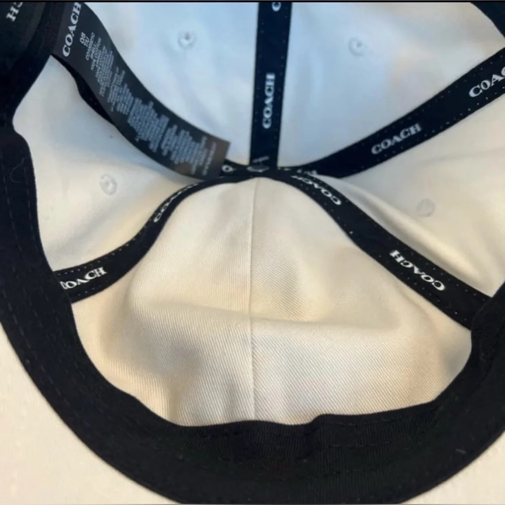 New Coach Embroidered Baseball Hat- White